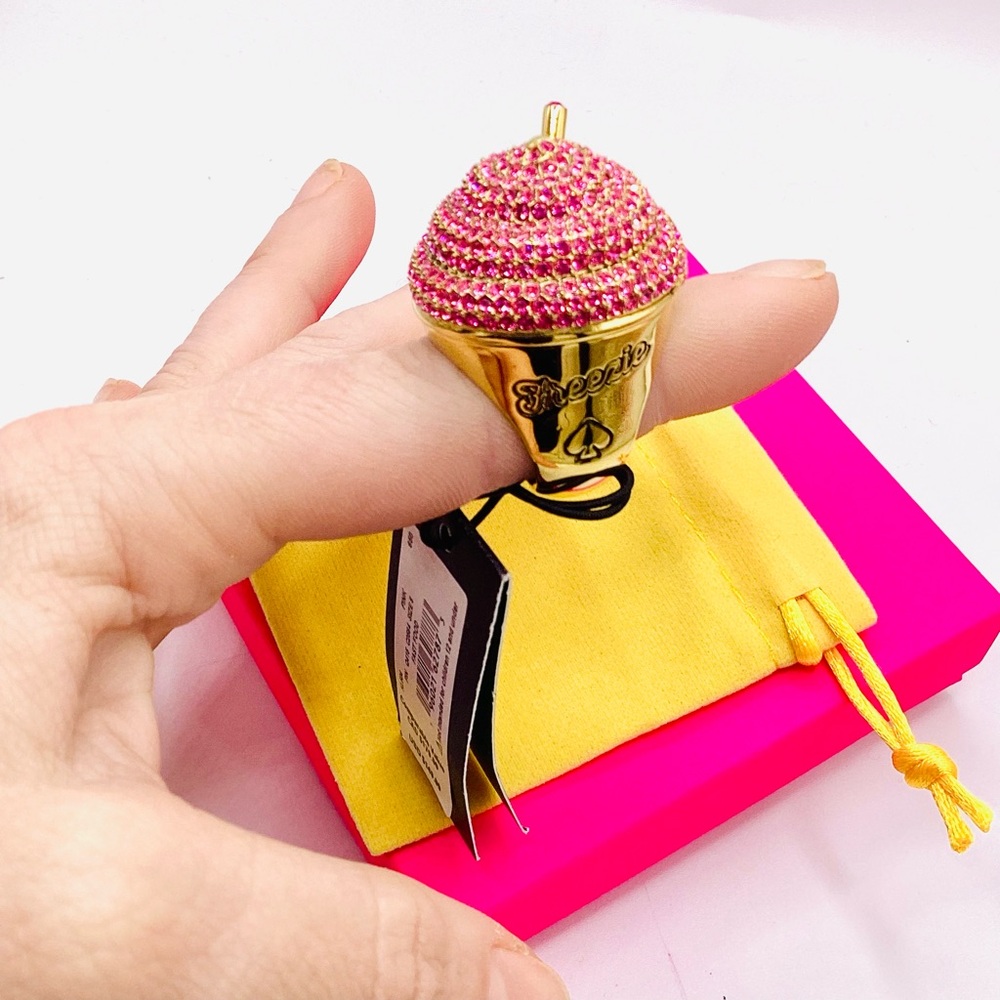 kate spade Pink Crystal Freezie ring sz 6
